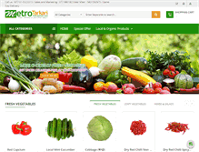 Tablet Screenshot of metrotarkari.com